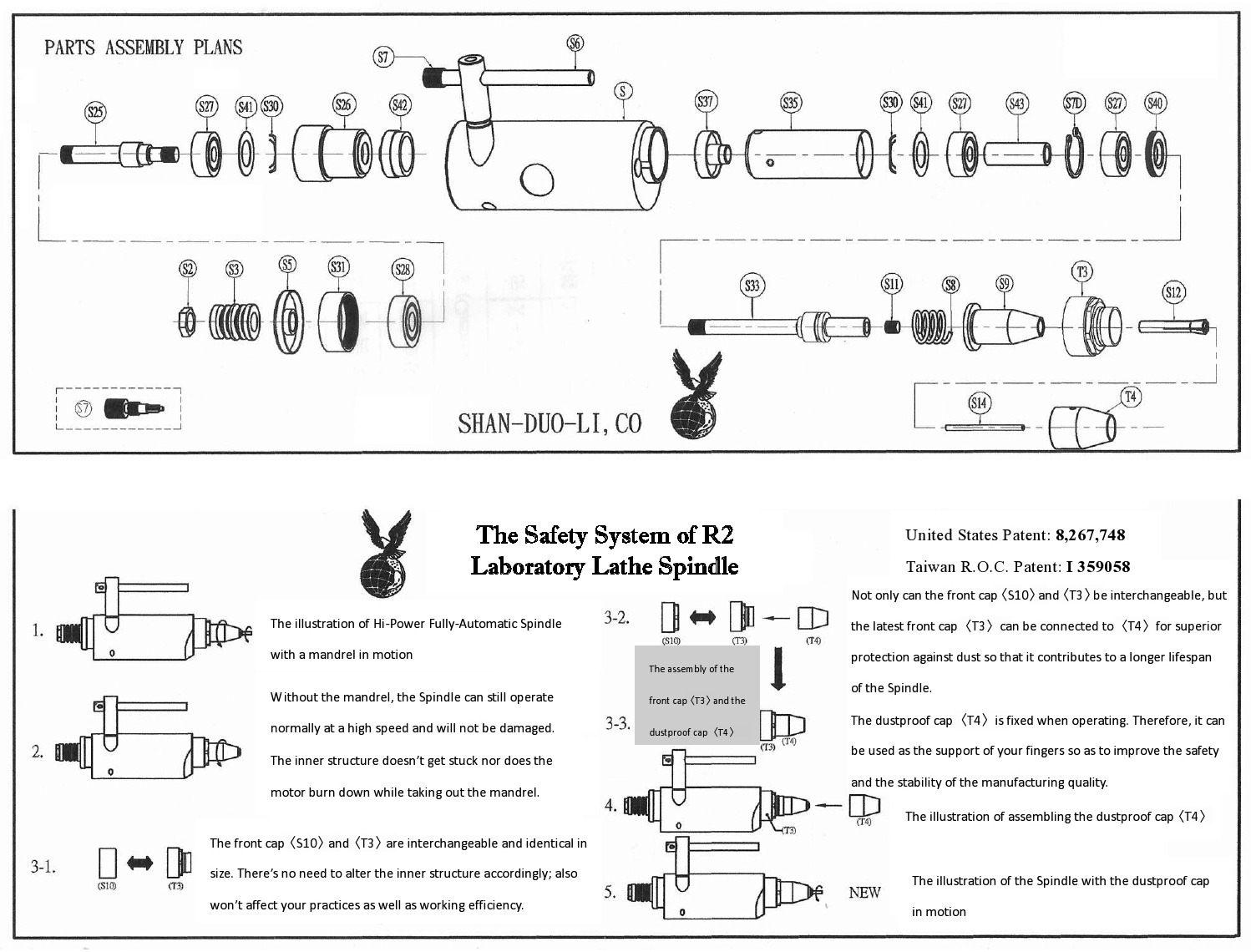 EAGLE Laboratory Lathe Spindle_Hex Nut Protection